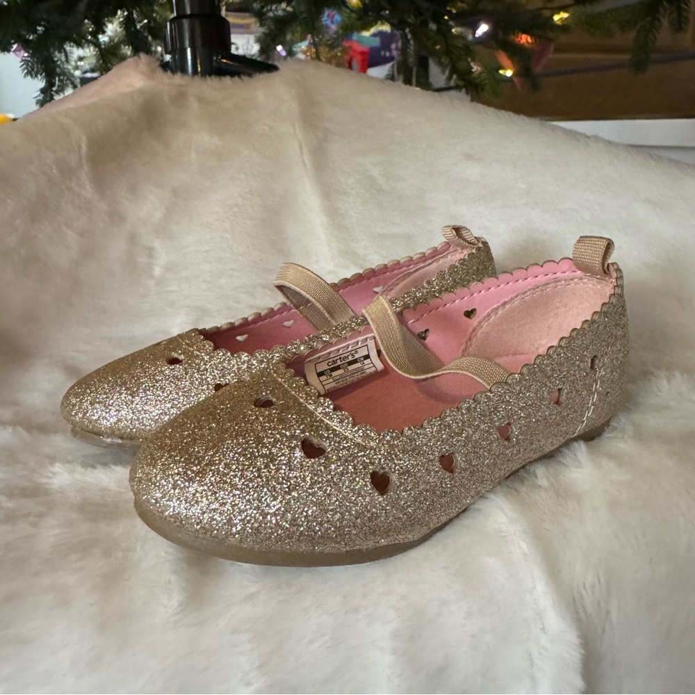 EUC Cute Gold Glitter Flats